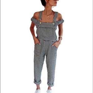 COPY - NWT WeWoreWhat Second Skin Overalls - Ging…